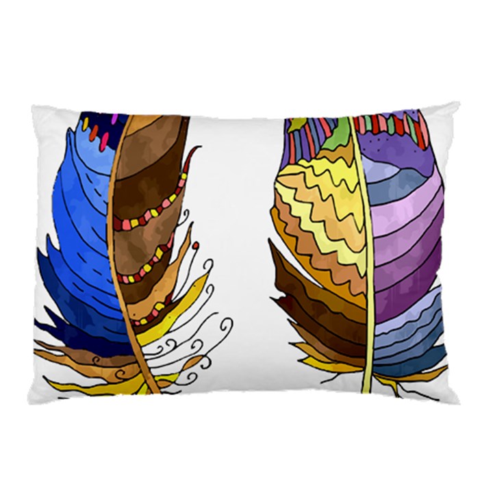 Feathers Design T- Shirtfeathers T- Shirt Pillow Case