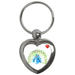 Peacock T-shirtsteal Your Heart Peacock 203 T-shirt Key Chain (heart)