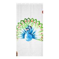 Peacock T-shirtsteal Your Heart Peacock 203 T-shirt Shower Curtain 36  X 72  (stall)  by EnriqueJohnson