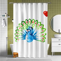 Peacock T-shirtsteal Your Heart Peacock 203 T-shirt Shower Curtain 48  X 72  (small)  by EnriqueJohnson