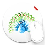 Peacock T-shirtsteal Your Heart Peacock 203 T-shirt Round Mousepad Front