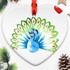 Peacock T-shirtsteal Your Heart Peacock 203 T-shirt Ornament (heart) by EnriqueJohnson