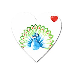 Peacock T-shirtsteal Your Heart Peacock 203 T-shirt Heart Magnet by EnriqueJohnson