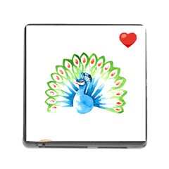 Peacock T-shirtsteal Your Heart Peacock 203 T-shirt Memory Card Reader (square 5 Slot) by EnriqueJohnson