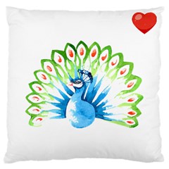 Peacock T-shirtsteal Your Heart Peacock 203 T-shirt Large Cushion Case (one Side) by EnriqueJohnson