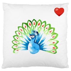 Peacock T-shirtsteal Your Heart Peacock 203 T-shirt Large Premium Plush Fleece Cushion Case (two Sides) by EnriqueJohnson