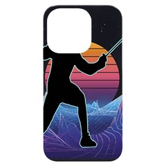 Fencing Funny T- Shirt Fencing Sport Fencing T- Shirt (1) Iphone 14 Pro Black Uv Print Case by ZUXUMI