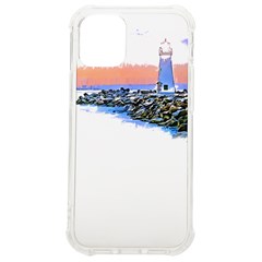 Breakwater Santa Cruz T- Shirt Lighthouse Breakwater Santa Cruz U S A Voyage Art Digital Painting Wa Iphone 12 Mini Tpu Uv Print Case	 by JamesGoode