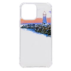 Breakwater Santa Cruz T- Shirt Lighthouse Breakwater Santa Cruz U S A Voyage Art Digital Painting Wa Iphone 13 Pro Max Tpu Uv Print Case by JamesGoode