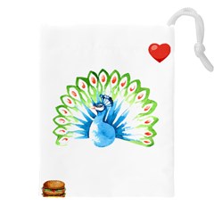 Peacock T-shirtsteal Your Heart Peacock 203 T-shirt Drawstring Pouch (4xl) by EnriqueJohnson