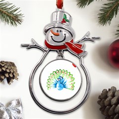 Peacock T-shirtsteal Your Heart Peacock 203 T-shirt Metal Snowman Ornament by EnriqueJohnson