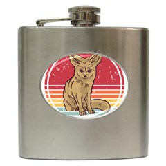 Fennec Fox T- Shirt Fennec Fox Is My Spirit Animal T- Shirt Hip Flask (6 Oz) by ZUXUMI