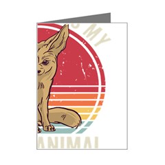 Fennec Fox T- Shirt Fennec Fox Is My Spirit Animal T- Shirt Mini Greeting Card by ZUXUMI