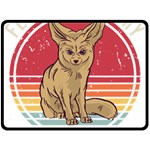 Fennec Fox T- Shirt Fennec Fox Is My Spirit Animal T- Shirt Two Sides Fleece Blanket (Large) 80 x60  Blanket Front