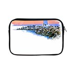 Breakwater Santa Cruz T- Shirt Lighthouse Breakwater Santa Cruz U S A Voyage Art Digital Painting Wa Apple iPad Mini Zipper Cases Front