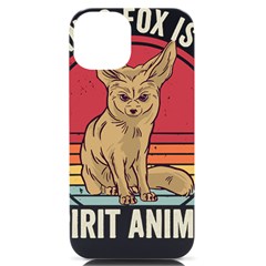 Fennec Fox T- Shirt Fennec Fox Is My Spirit Animal T- Shirt Iphone 14 Black Uv Print Case by ZUXUMI