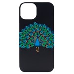 Peacock T-shirtwhite Look Calm Peacock 10 T-shirt iPhone 14 Black UV Print Case Front