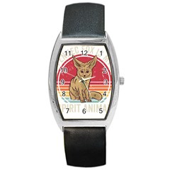 Fennec Fox T- Shirt Fennec Fox Is My Spirit Animal T- Shirt Barrel Style Metal Watch by ZUXUMI