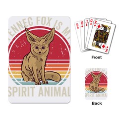 Fennec Fox T- Shirt Fennec Fox Is My Spirit Animal T- Shirt Playing Cards Single Design (rectangle) by ZUXUMI