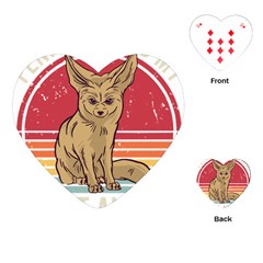 Fennec Fox T- Shirt Fennec Fox Is My Spirit Animal T- Shirt Playing Cards Single Design (heart) by ZUXUMI