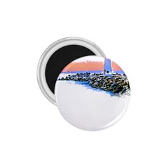 Breakwater Santa Cruz T- Shirt Lighthouse Breakwater Santa Cruz U S A Voyage Art Digital Painting Wa 1 75  Magnets by JamesGoode