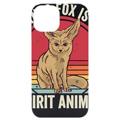 Fennec Fox T- Shirt Fennec Fox Is My Spirit Animal T- Shirt Iphone 14 Black Uv Print Case by ZUXUMI