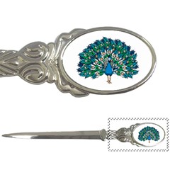 Peacock T-shirtwhite Look Calm Peacock 10 T-shirt Letter Opener by EnriqueJohnson