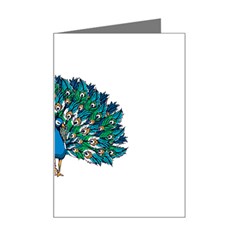 Peacock T-shirtwhite Look Calm Peacock 10 T-shirt Mini Greeting Card by EnriqueJohnson