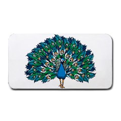 Peacock T-shirtwhite Look Calm Peacock 10 T-shirt Medium Bar Mat by EnriqueJohnson