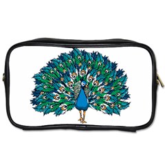 Peacock T-shirtwhite Look Calm Peacock 10 T-shirt Toiletries Bag (two Sides) by EnriqueJohnson