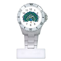 Peacock T-shirtwhite Look Calm Peacock 10 T-shirt Plastic Nurses Watch by EnriqueJohnson