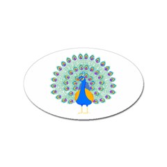 Peacock T-shirtwhite Look Calm Peacock 28 T-shirt (1) Sticker Oval (100 pack)