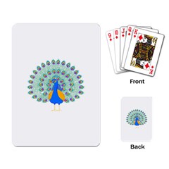 Peacock T-shirtwhite Look Calm Peacock 28 T-shirt (1) Playing Cards Single Design (Rectangle)