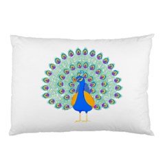 Peacock T-shirtwhite Look Calm Peacock 28 T-shirt (1) Pillow Case