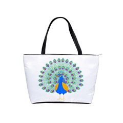 Peacock T-shirtwhite Look Calm Peacock 28 T-shirt (1) Classic Shoulder Handbag