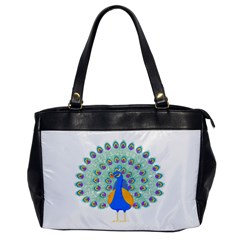 Peacock T-shirtwhite Look Calm Peacock 28 T-shirt (1) Oversize Office Handbag