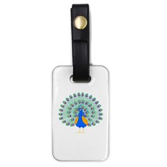 Peacock T-shirtwhite Look Calm Peacock 28 T-shirt (1) Luggage Tag (one side)