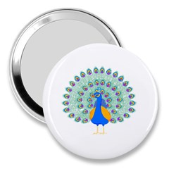 Peacock T-shirtwhite Look Calm Peacock 28 T-shirt (1) 3  Handbag Mirrors