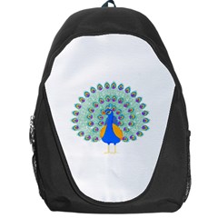 Peacock T-shirtwhite Look Calm Peacock 28 T-shirt (1) Backpack Bag by EnriqueJohnson