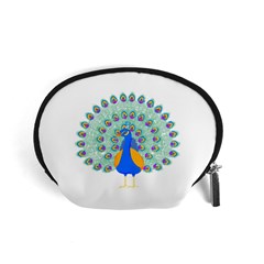 Peacock T-shirtwhite Look Calm Peacock 28 T-shirt (1) Accessory Pouch (Small)