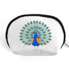 Peacock T-shirtwhite Look Calm Peacock 28 T-shirt (1) Accessory Pouch (Medium)