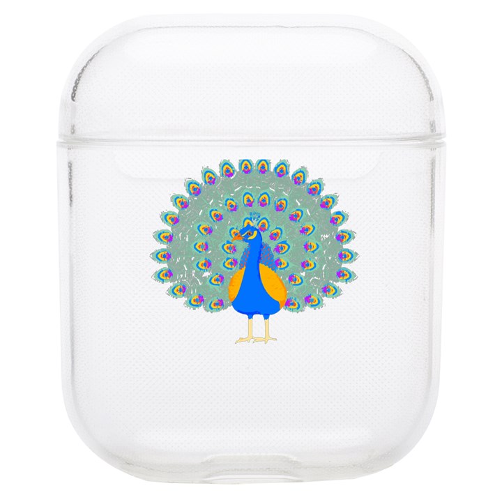 Peacock T-shirtwhite Look Calm Peacock 28 T-shirt (1) AirPods 1/2 Case