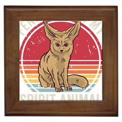 Fennec Fox T- Shirt Fennec Fox Is My Spirit Animal T- Shirt Framed Tile by ZUXUMI