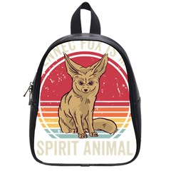 Fennec Fox T- Shirt Fennec Fox Is My Spirit Animal T- Shirt School Bag (small) by ZUXUMI