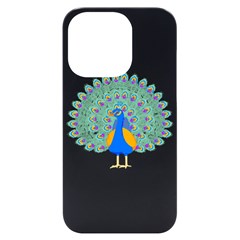 Peacock T-shirtwhite Look Calm Peacock 28 T-shirt (1) Iphone 14 Pro Black Uv Print Case by EnriqueJohnson