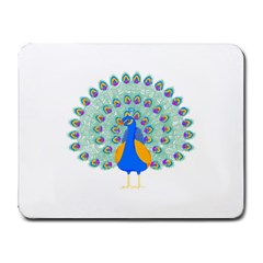 Peacock T-shirtwhite Look Calm Peacock 28 T-shirt (1) Small Mousepad by EnriqueJohnson