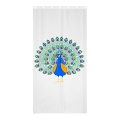 Peacock T-shirtwhite Look Calm Peacock 28 T-shirt (1) Shower Curtain 36  X 72  (stall)  by EnriqueJohnson