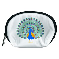 Peacock T-shirtwhite Look Calm Peacock 28 T-shirt (1) Accessory Pouch (medium) by EnriqueJohnson