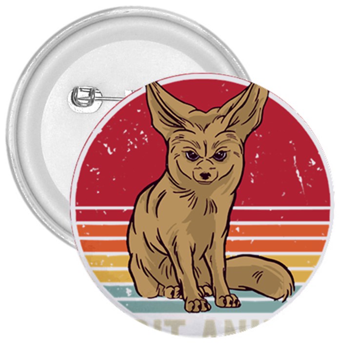 Fennec Fox T- Shirt Fennec Fox Is My Spirit Animal T- Shirt 3  Buttons