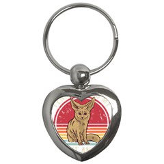 Fennec Fox T- Shirt Fennec Fox Is My Spirit Animal T- Shirt Key Chain (heart) by ZUXUMI